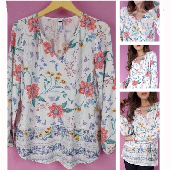 Old Navy women’s boho cottage core blouse‎ - Picture 6 of 13